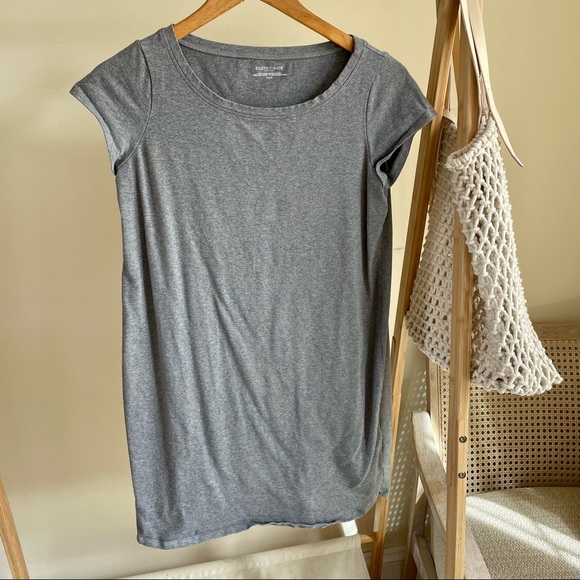 Eileen Fisher Dresses & Skirts - Eileen Fisher Organic Rounded Hem Tshirt Dress in Gray - Petite Small